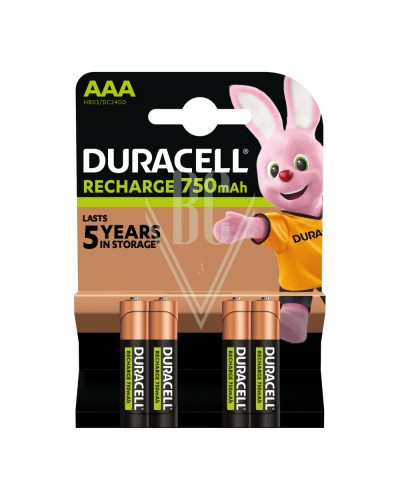 Duracell Akku AAA Micro HR03-B 750mAh Ni-Mh, 4er Pack