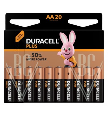 Duracell Plus Power Battery AA Mignon LR6 MN1500, 20 Pack