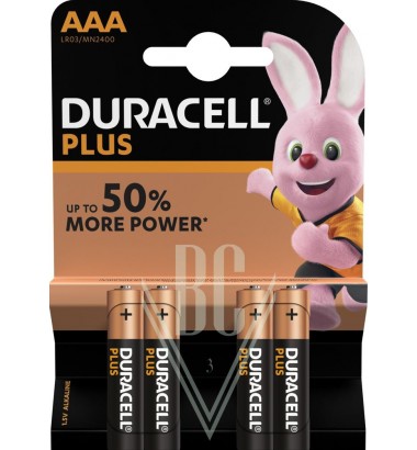 Duracell Plus Power Battery AAA Micro LR03 MN2400, 4 Pack
