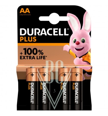 Duracell Plus Battery AA Mignon LR6 MN1500, 4 Pack