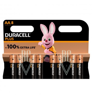 Duracell Plus Battery AA Mignon LR6 MN1500, 8 Pack
