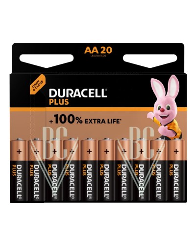 Duracell Plus Battery AA Mignon LR6 MN1500, 20 Pack