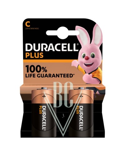 Duracell Plus Batterie C Baby LR14 MN1400, 2er Pack