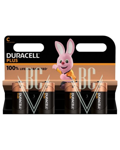 Duracell Plus Batterie C Baby LR14 MN1400, 4er Pack