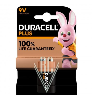 Duracell Plus Battery 9V E-Block 6LR61 MN1604, 1 Pack
