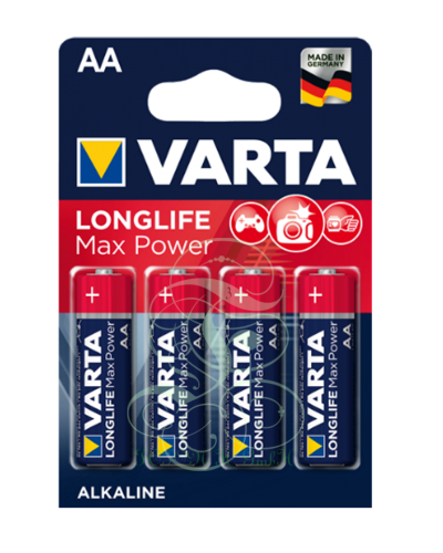Varta Longlife Max Power Battery AA Mignon LR6 4706, 4 Pack