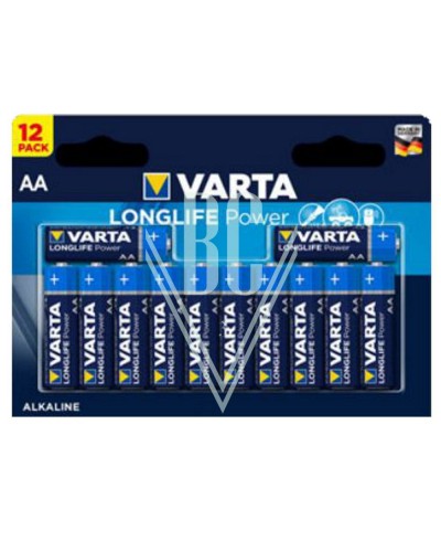 Varta Longlife Power Battery AA Mignon LR6 4906, 12 Pack