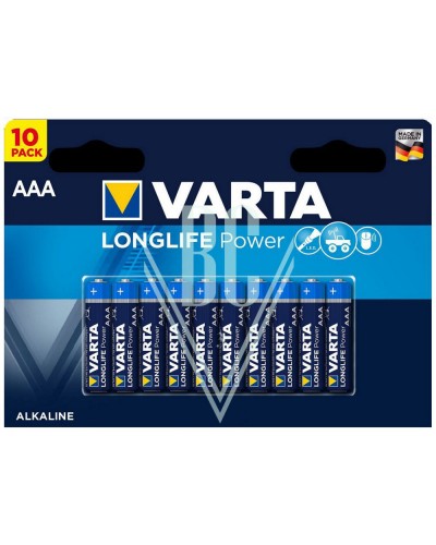 Varta Longlife Power Battery AAA Micro LR03 4903, 10 Pack