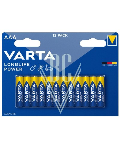 Varta Longlife Power Battery AAA Micro LR03 4903, 12 Pack
