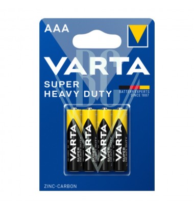 Varta Super Heavy Duty Batterie AAA Micro R03 2003, 4er Pack