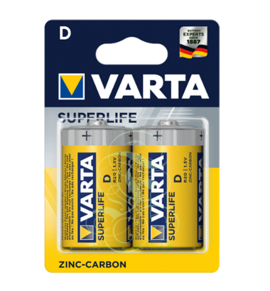 Varta Superlife Battery D Mono R20 2020, 2 Pack