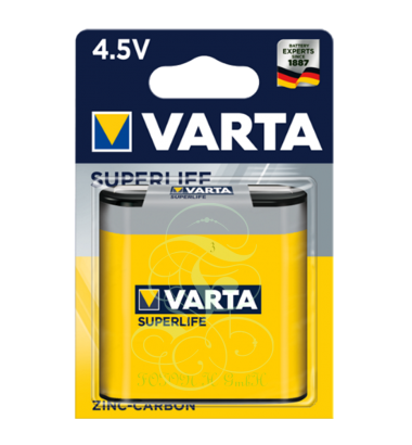 Varta Superlife Battery 4.5V Flat 3R12, 2012, 1 Pack