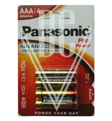 Panasonic Pro Power Battery AAA Micro LR03 LR03PPG, 4 Pack