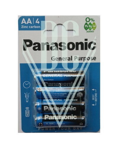 Panasonic General Purpose Battery AA Mignon R6 R6RZ, 4 Pack