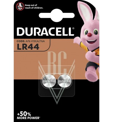 Duracell Buttoncell Battery LR44 303 357 AG13 LR1154, 2 Pack