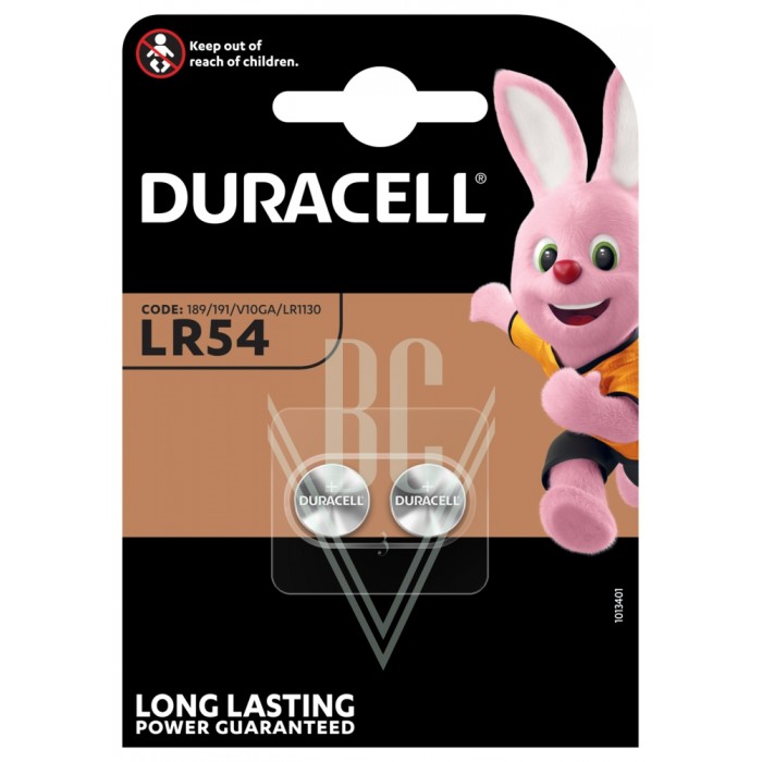 Duracell Knopfzellenbatterie LR54 389 390 AG10 LR1130, 2er Pack