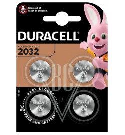 Duracell Coincell Battery 2032 CR2032 3V, 4 Pack