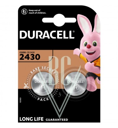 Duracell Coincell Battery 2430 CR2430 3V, 2 Pack