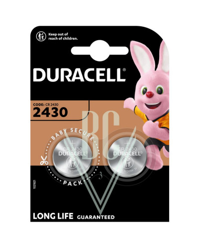 Duracell Knopfzellenbatterie 2430 CR2430 3V, 2er Pack