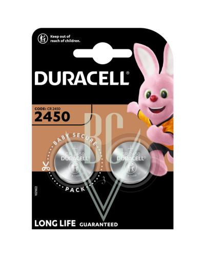 Duracell Coincell Battery 2450 CR2450 3V, 2 Pack