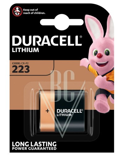 Duracell Camera Battery 223 CRP2 6V, 1 Pack