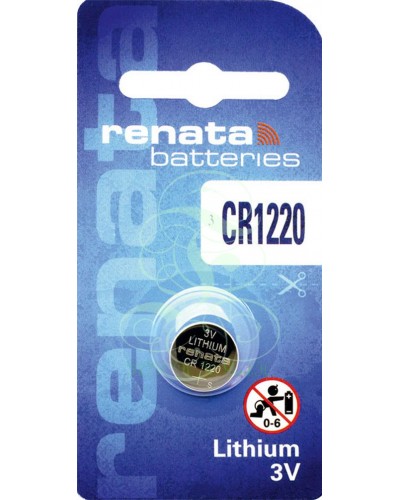 Renata Knopfzellenbatterie 1220 CR1220 3V, 1er Pack