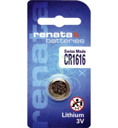 Renata Coincell Battery 1616 CR1616 3V, 1 Pack