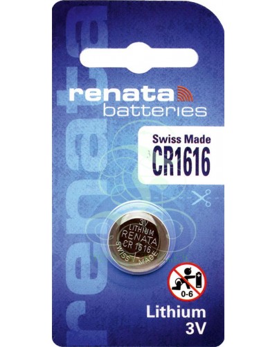 Renata Coincell Battery 1616 CR1616 3V, 1 Pack