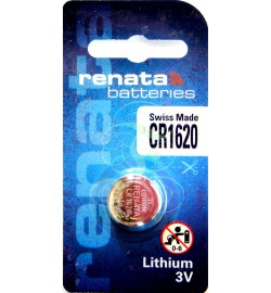 Renata Knopfzellenbatterie 1620 CR1620 3V, 1er Pack