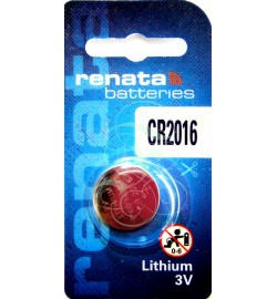 Renata Knopfzellenbatterie 2016 CR2016 3V, 1er Pack