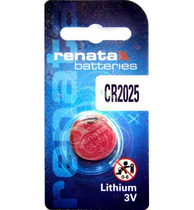 Renata Coincell Battery 2025 CR2025 3V, 1 Pack