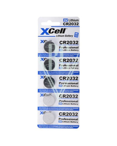 XCell Coincell Battery 2032 CR2032 3V, 5 Pack