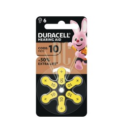 Duracell Hörgerätebatterien DA10 PR10 PR70 1,4V, 6er Pack