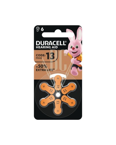 Duracell Hörgerätebatterien DA13 PR13 PR48 1,4V, 6er Pack