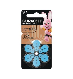 Duracell Hörgerätebatterien DA675 PR675 PR44 1,4V, 6er Pack