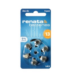 Renata Hörgerätebatterien ZA13 PR13 PR48 1,4V, 6er Pack