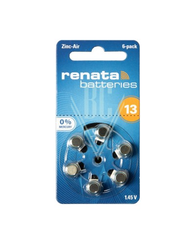 Renata Hörgerätebatterien ZA13 PR13 PR48 1,4V, 6er Pack
