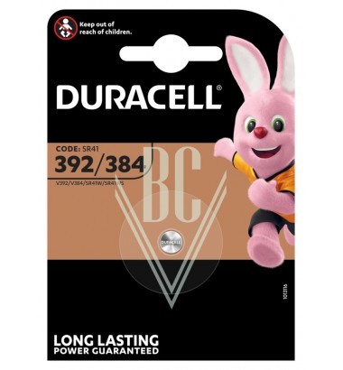 Duracell Watch Battery 392/384 SR41 SR736 SG3 LR41, 1 Pack