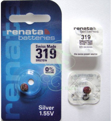 Renata Watch Battery 319 SR64 SR64SW SR527SW LR64, 1 Pack