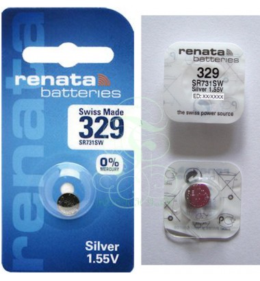 Renata Watch Battery 329 SR731SW, 1 Pack