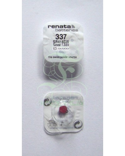Renata Uhrenbatterie 337 SR416SW LR416, 1er Pack