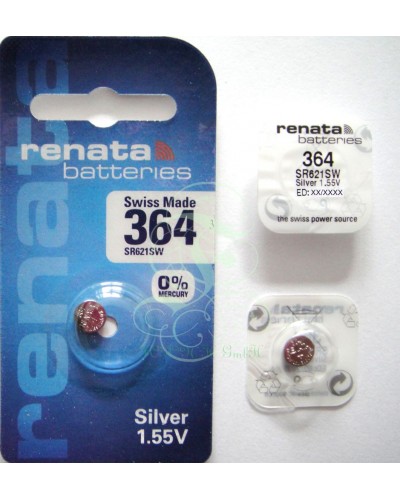 Renata Uhrenbatterie 364 SR60 SR621SW SG1 LR60, 1er Pack
