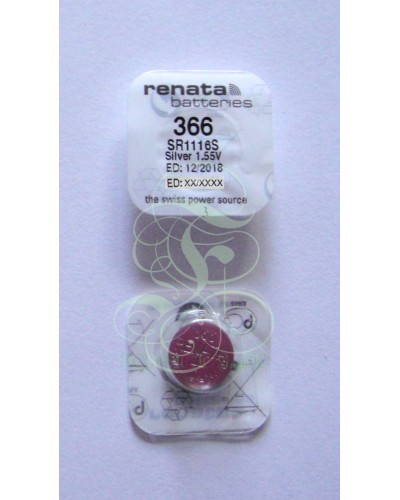 Renata Uhrenbatterie 366 SR1116SW, 1er Pack