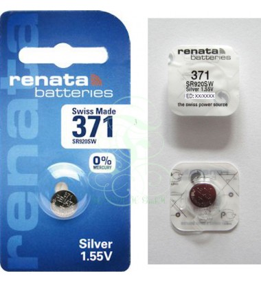 Renata Watch Battery 371 SR69SW SR920SW SG6 LR69, 1 Pack