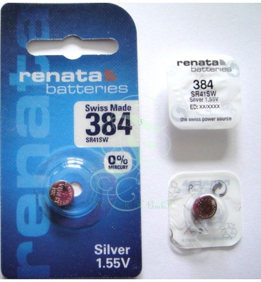 Renata Watch Battery 384 SR41SW SR736SW SG3 LR41, 1 Pack