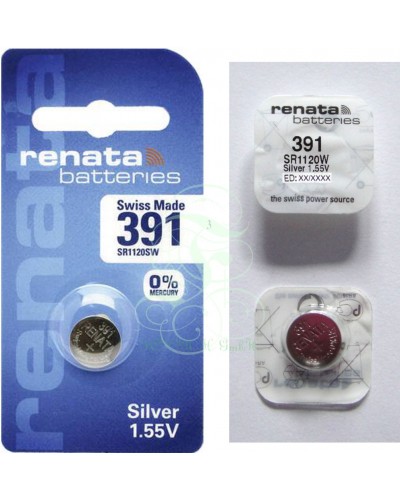 Renata Uhrenbatterie 391 SR55W SR1120W SG8 LR55, 1er Pack
