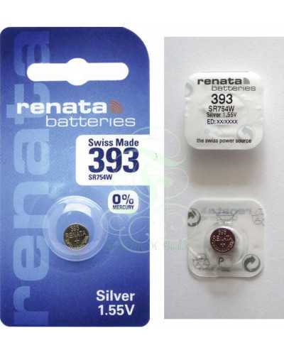 Renata Uhrenbatterie 393 SR48W SR754W SG5 LR48, 1er Pack