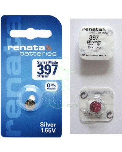 Renata Watch Battery 397 SR59SW SR726SW SG2 LR59, 1 Pack