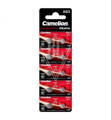 Camelion Buttoncell Battery AG3 LR41 LR736 384 392, 10 Pack