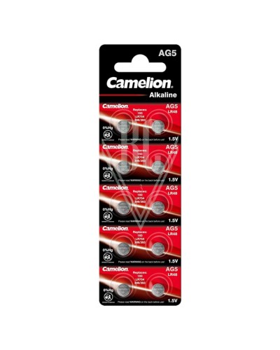 Camelion Buttoncell Battery AG5 LR48 LR754 309 393, 10 Pack